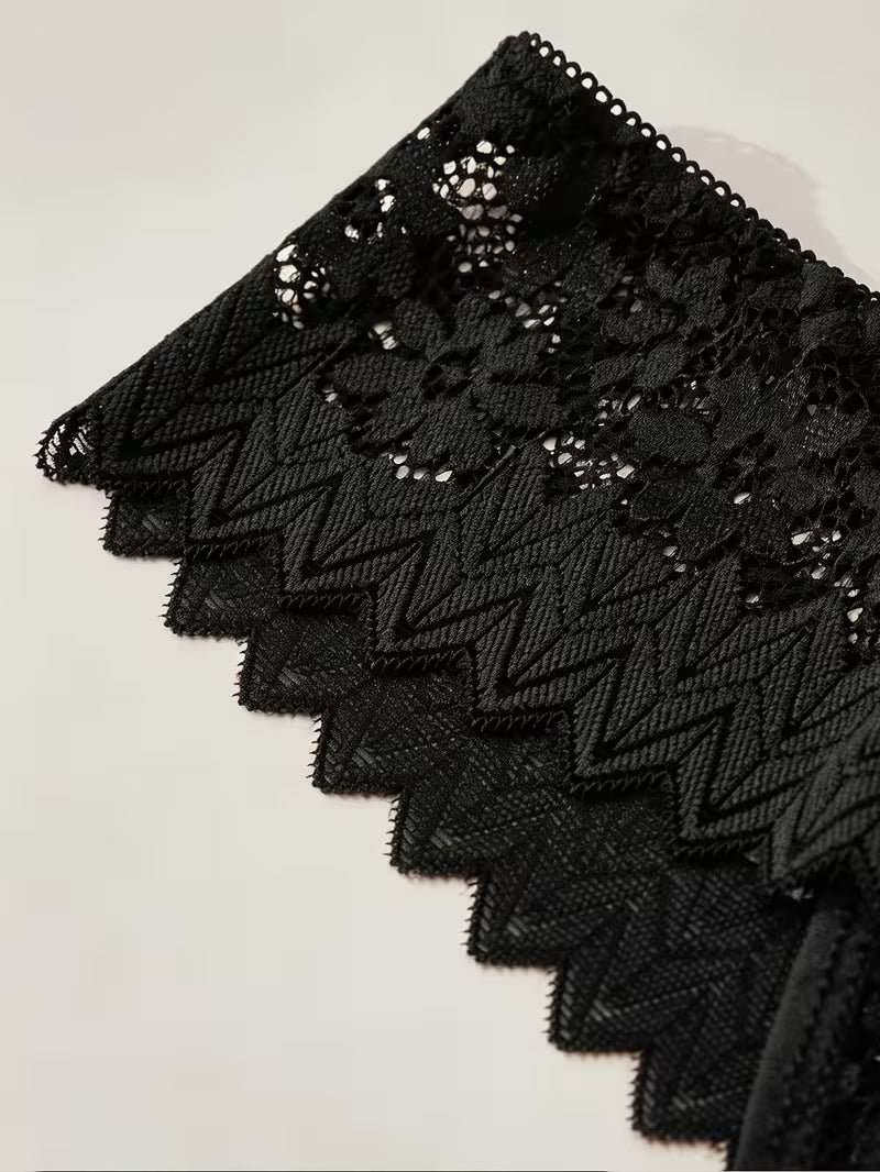 1pc New Women'S Lace Panties, Premium Soft Fabric Thin Lace
