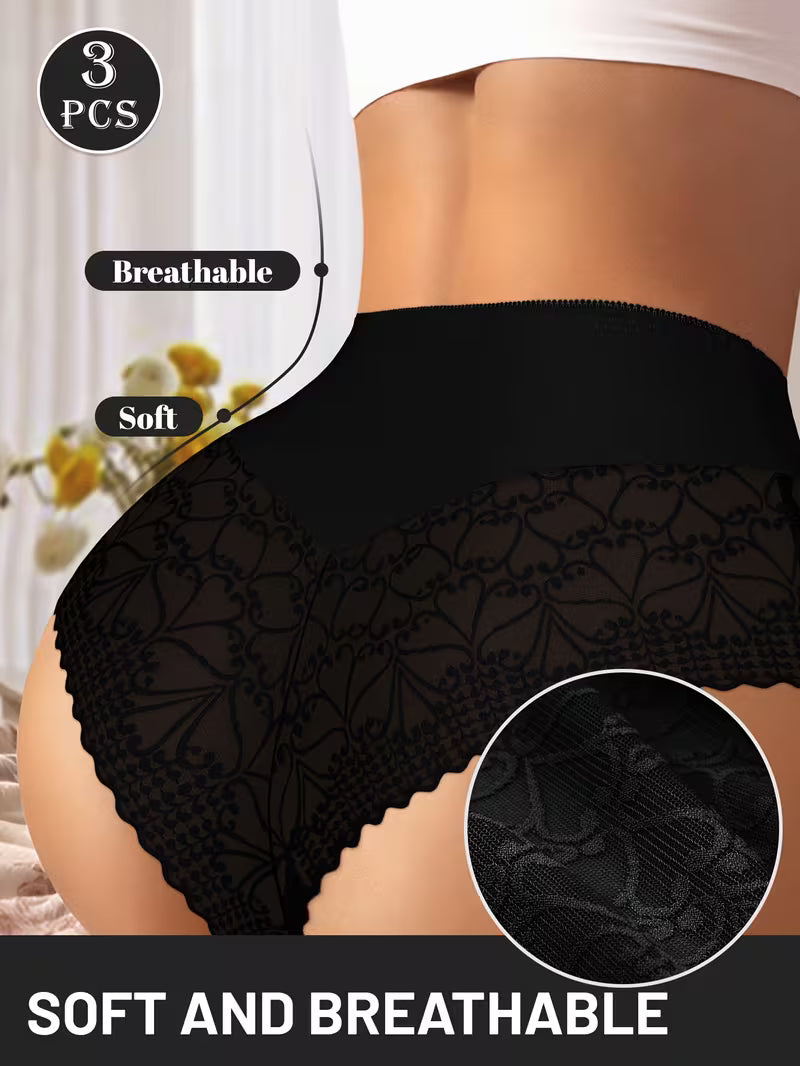Women's Sexy Black Thong Breathable Panties