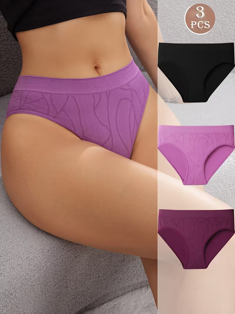 Women's Mid-Rise Briefs in Various Colors - Soft Blend, Comfortable Stretch Fit
