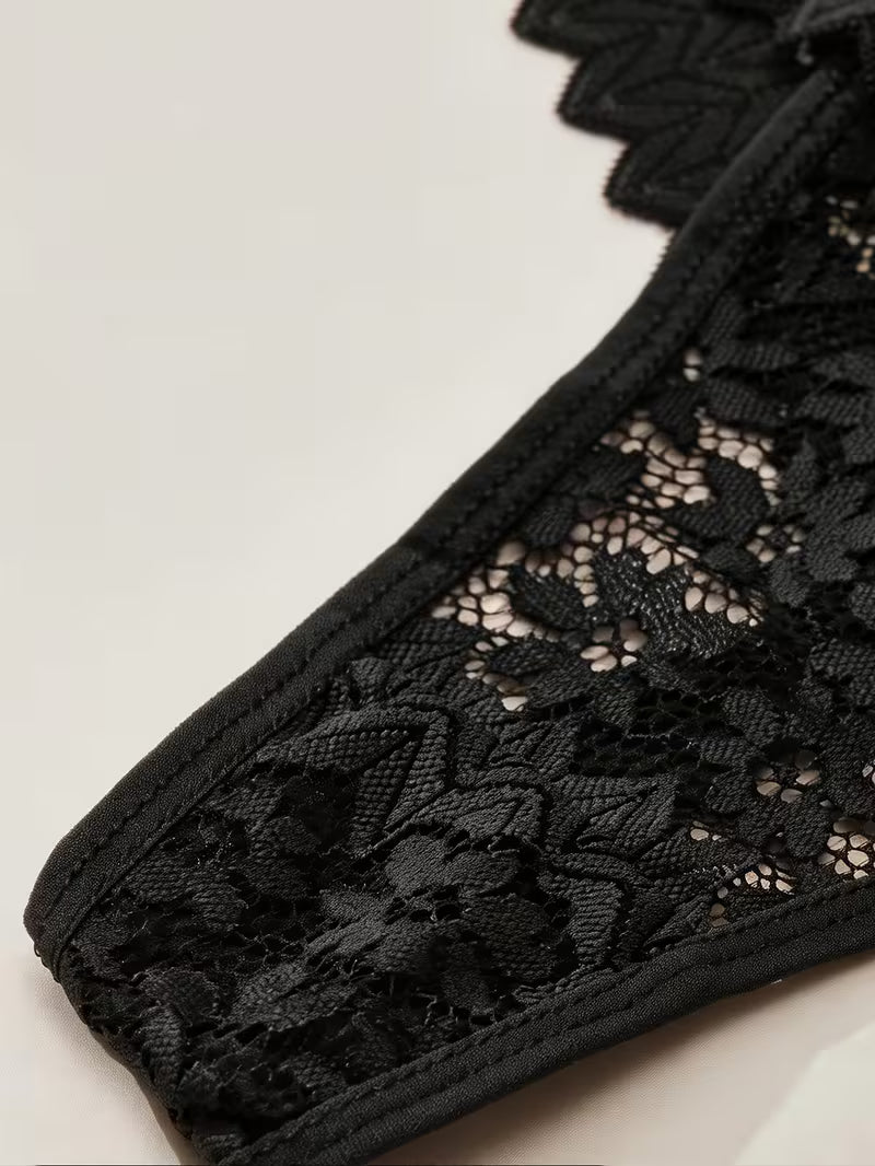 1pc New Women'S Lace Panties, Premium Soft Fabric Thin Lace