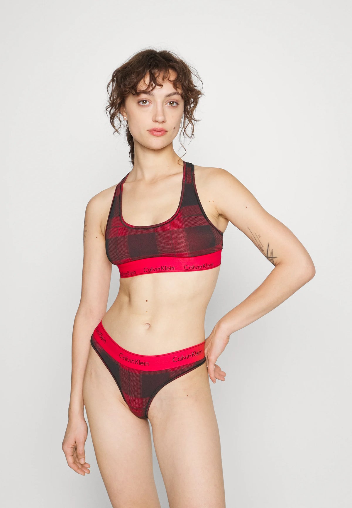 Calvin Klein Underwear UNLINED BRALETTE THONG SET MODERN COTTON {Pack of 3}