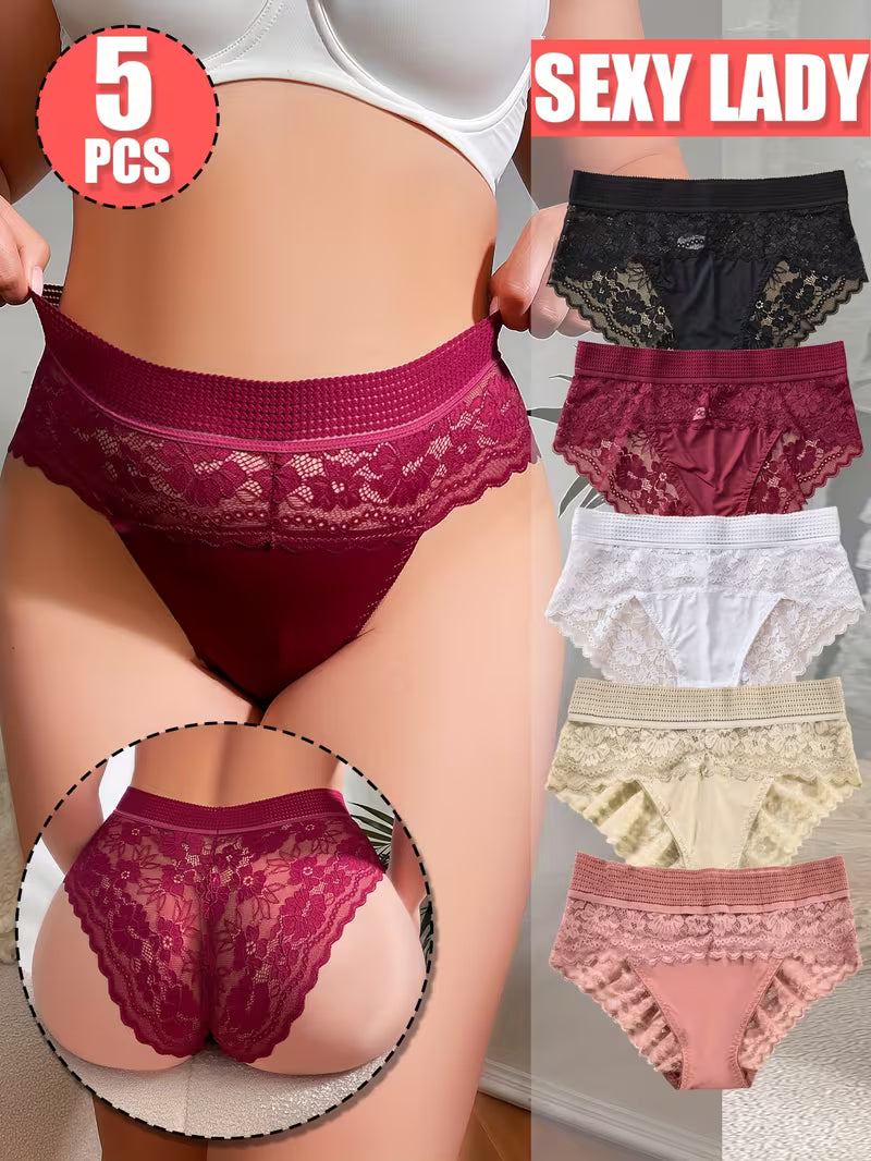 MIOTAN Women's Seamless Ribbed Briefs, Elegant Butterfly Print, Comfort Fit Underwear