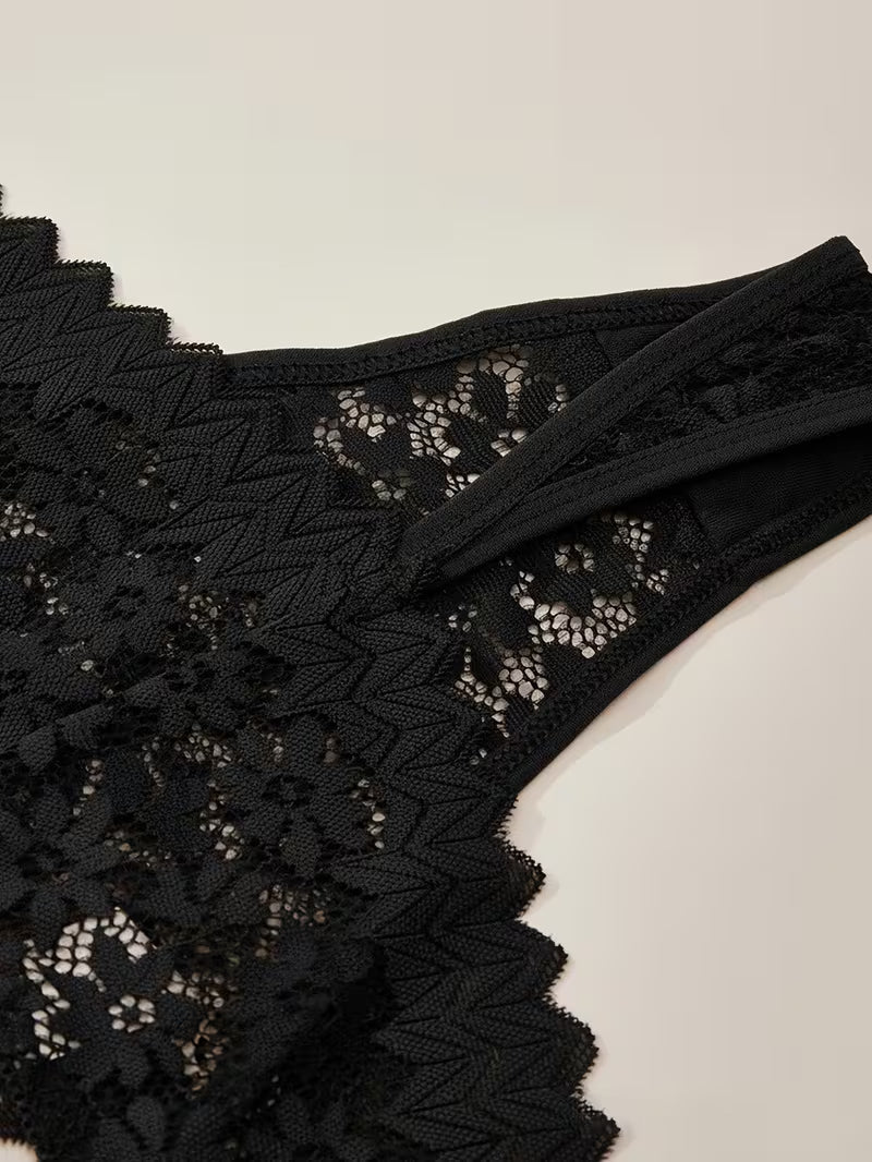1pc New Women'S Lace Panties, Premium Soft Fabric Thin Lace