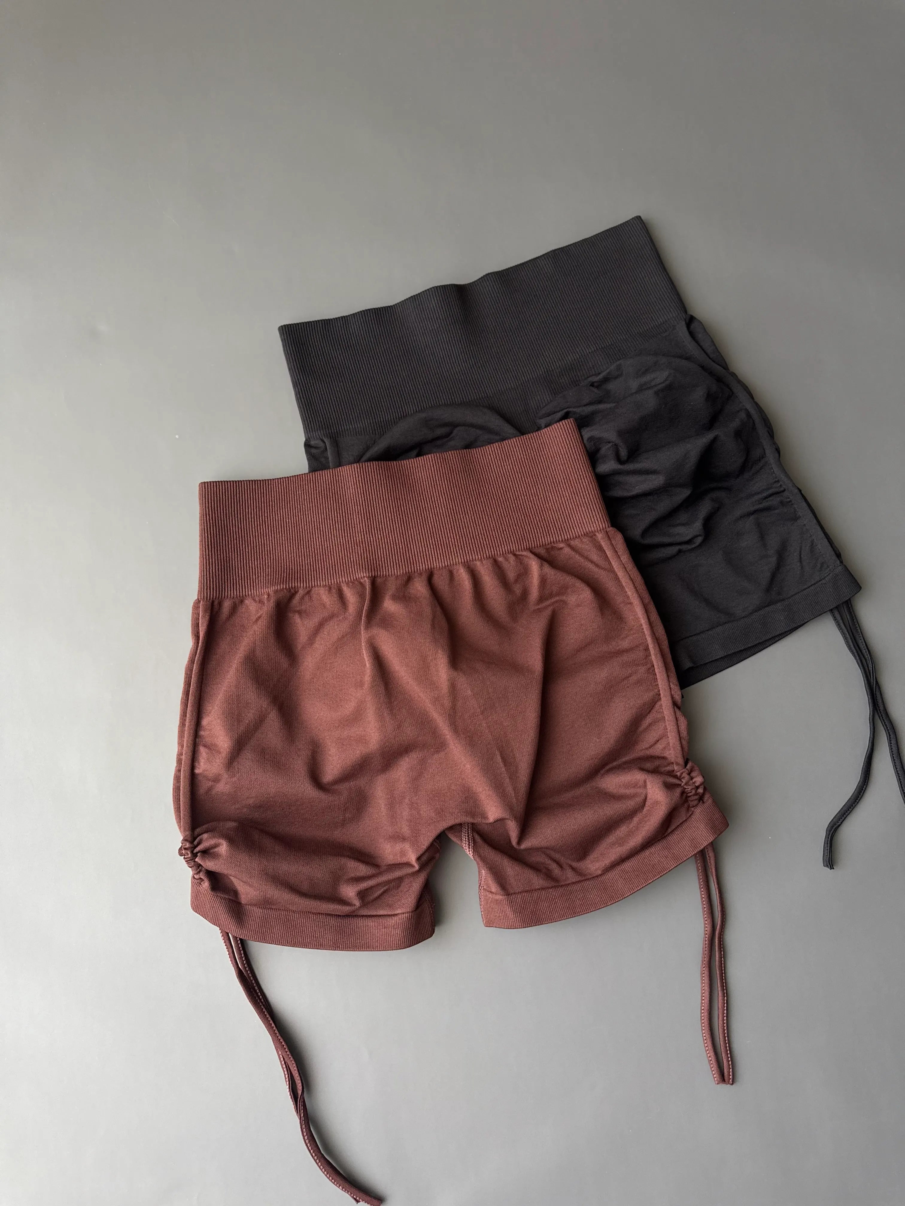 Women’s High-Waisted Scrunch Drawstring Biker Shorts