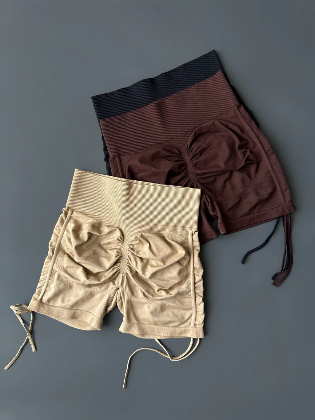 Women’s High-Waisted Scrunch Drawstring Biker Shorts