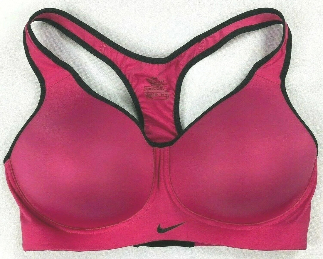 nike pink, white bra