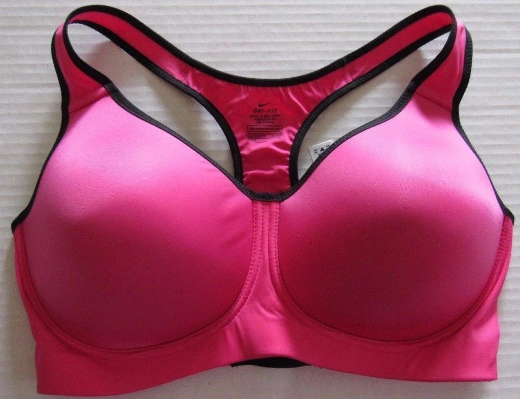 nike pink, white bra